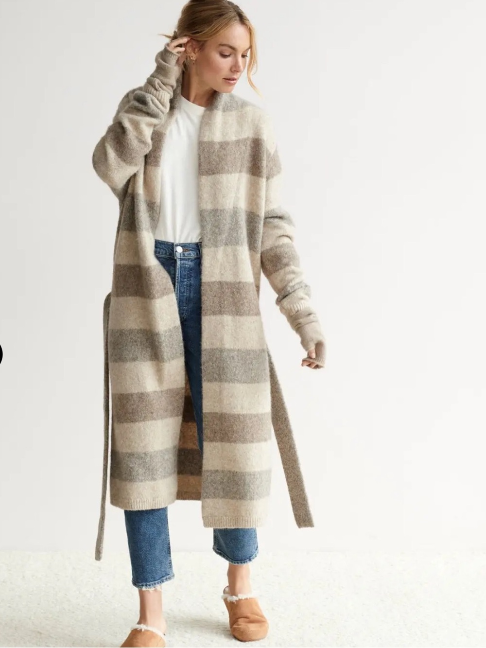 Jenni Kayne Belted Sweater Coat XS
